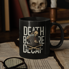 'Death Before Decaf' Black Glossy 11oz Mug