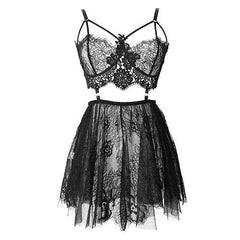 'Seduction' Black Alt Lingerie Underwear Set