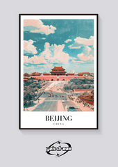 Beijing Tiananmen Vintage Poster