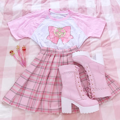 Chunky Lace Platform Boots