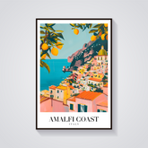 Amalfi Coast Lemons Vintage Poster