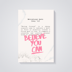 Believe You Can Pink Poster