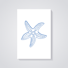 Blue Starfish Poster