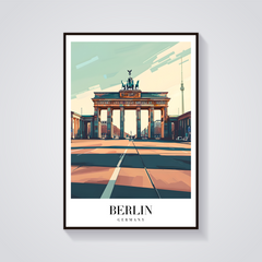Brandenburg Gate Vintage Poster