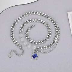 Cracked Imitation Pearl Necklace