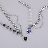 Cracked Imitation Pearl Necklace