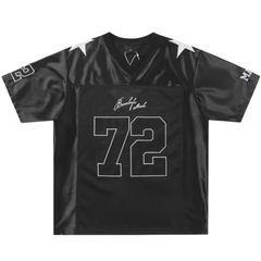 Embroidered Star Patchwork Y2K Mesh Football Jersey