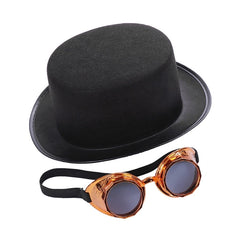 Steampunk top hat with goggles