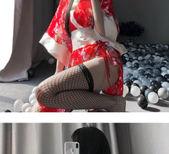 Black or Red Kimono Cosplay Outfit