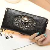 Alternative Metal Skull Pattern PU Leather Purse