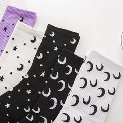 Luna Skateboard Unisex Harajuku Socks
