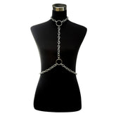 Silver harness body chain