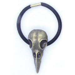 Gothic Metal Raven Skull Elastic Hair Tie Band