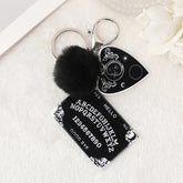 Pom Pom Ouija Planchette Keychain Handbag Charm (Various Designs)