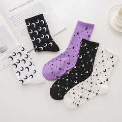 Luna Skateboard Unisex Harajuku Socks