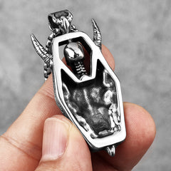 Horned Demon Skull Stainless Steel Necklace