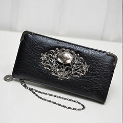 Alternative Metal Skull Pattern PU Leather Purse