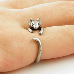 Silver Mouse Open Ring