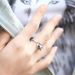 Silver Mouse Open Ring