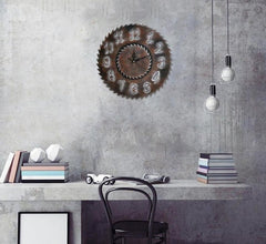 Saw shape steampunk clock