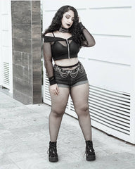 Gothic Fishnet zip up Jacket