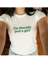 I'm Literally Just A Girl Graphic Baby Tee