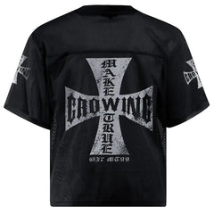 Mesh "Growing Cross" Y2K Football Jersey