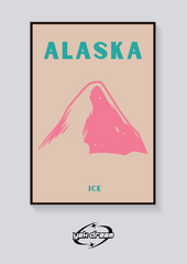 Preppy Alaska Ice Mountain Poster