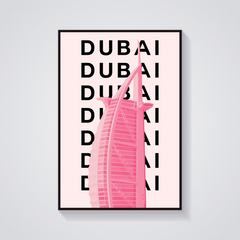 Preppy Burj Al Arab Dubai Poster