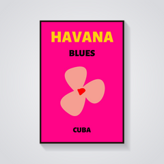 Preppy Havana Cuba Flower Poster