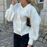 Preppy Y2K Womens Button Cardigan