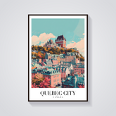 Quebec Chateau Vintage Poster
