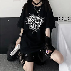 Goth Black Grunge Y2k T-Shirt