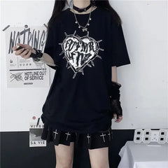 Goth Black Grunge Y2k T-Shirt