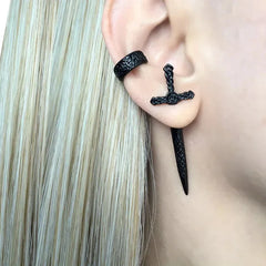 Goth Sword Themed Earrings