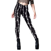 Goth Black Divination Print Leggings