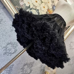 Short black Steampunk skirt