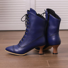 Blue Victorian Boots
