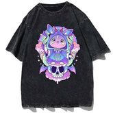 Cute Creepy Occult-Menhera Girl Printed