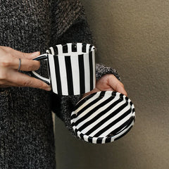 Ceramic Coffee Cup and Saucer Hand Painted Set