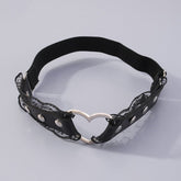 PU Leather Lace Heart Leg Accessory