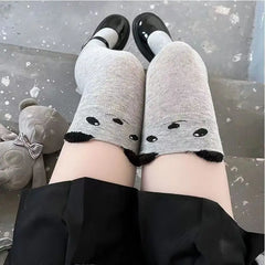 Cute Grey Bear Over Knee Socks