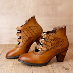 Steampunk leather boots