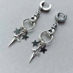 Alt Black Star Earrings