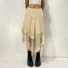 Beige Steampunk skirt