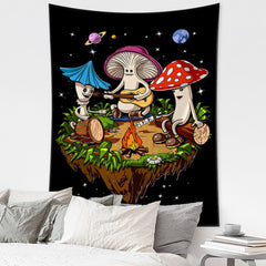 Alien Mushroom Psychedelic Tapestry