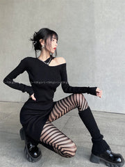 Black Goth Harajuku Style Stockings