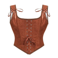 Steampunk corduroy corset