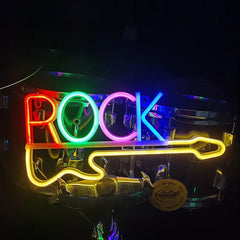 Rock Guitar Themed Neon Led Light