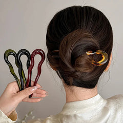 Alt U-Shaped Hair Fork Wave Hairpins